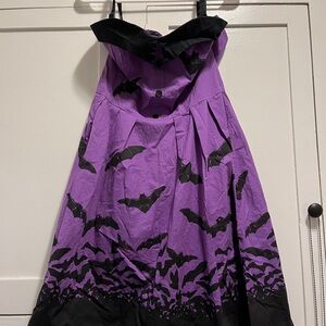 Sourpuss Halloween Gothabilly PinUp Bat Dress Halter XXL